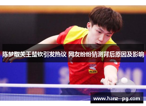 陈梦取关王楚钦引发热议 网友纷纷猜测背后原因及影响